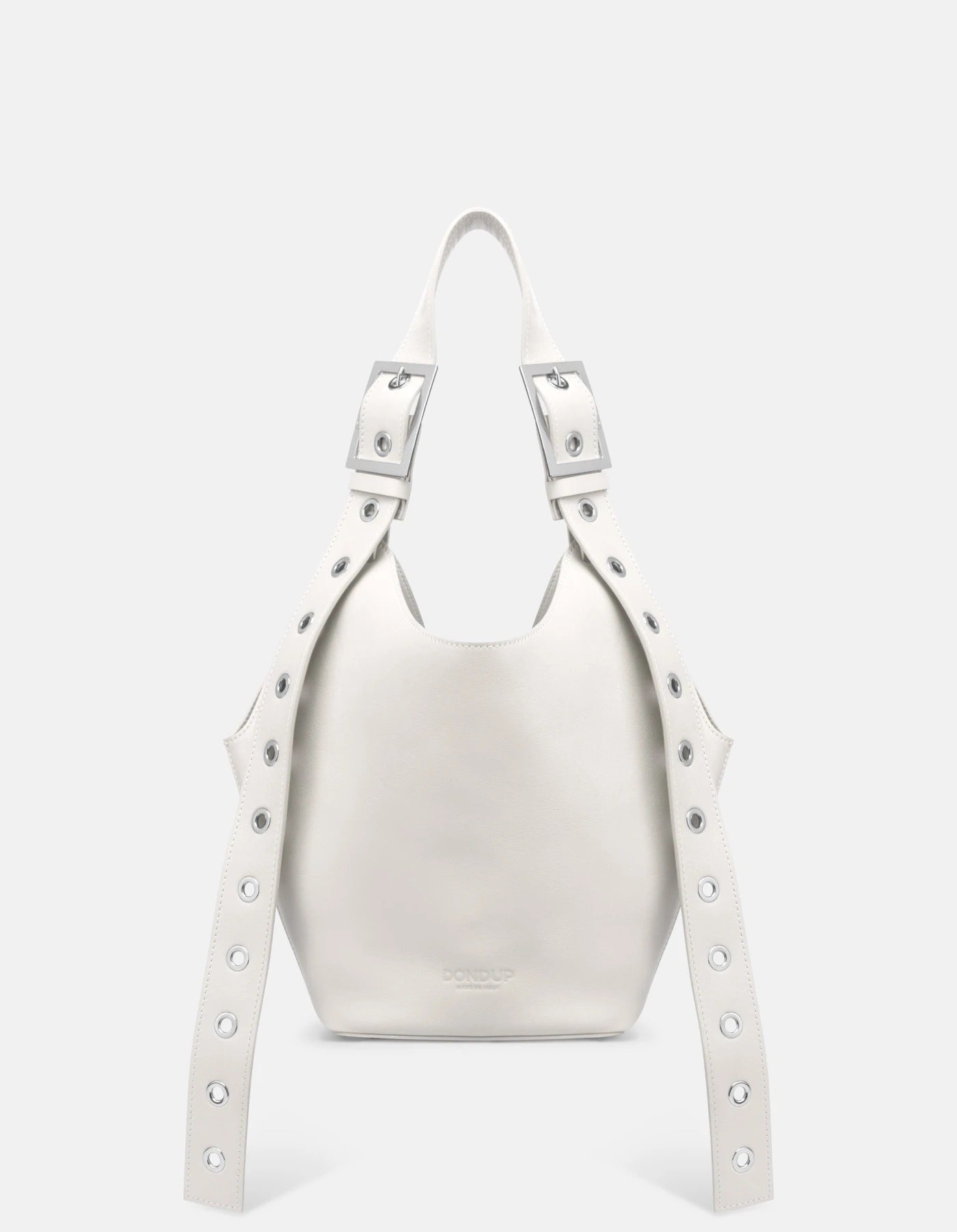 Dondup Small Hobo borsa pelle donna alabastro
