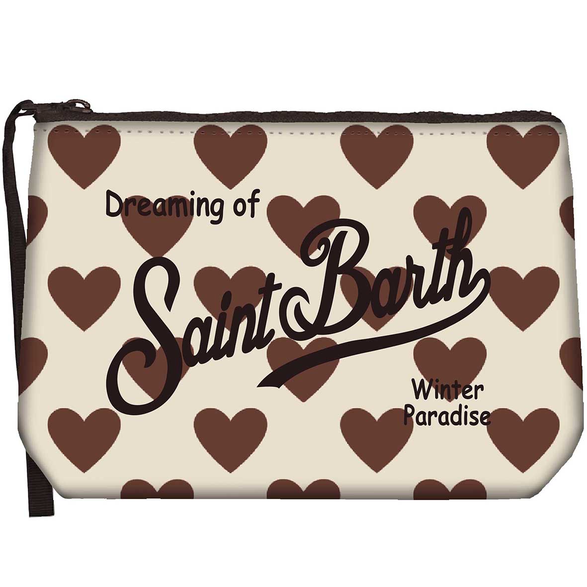 MC2 Saint Barth Aline W Pochette Beige Marrone Cuori