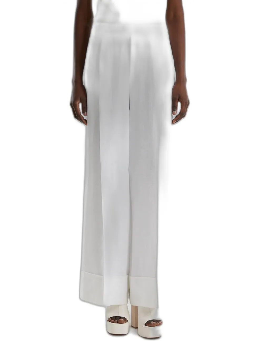 Benetton Pantaloni e Jeans Pantaloni Donna Bianco Ottico 101
