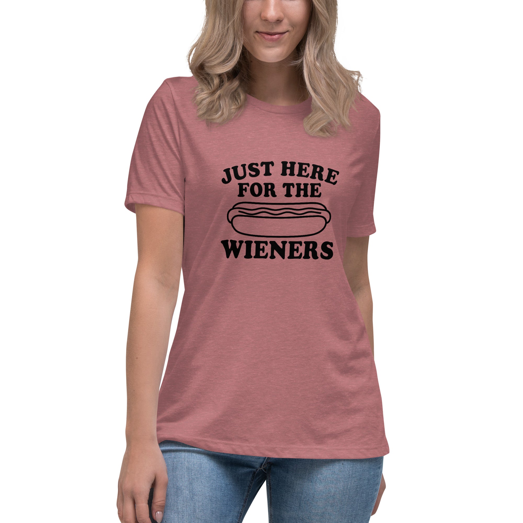 Pure Trash Just Here For Wieners t-shirt donna cotone