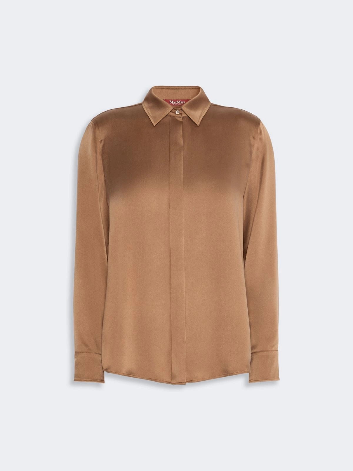 Max Mara Studio Xero MSTXERO094 camicia donna cuoio seta