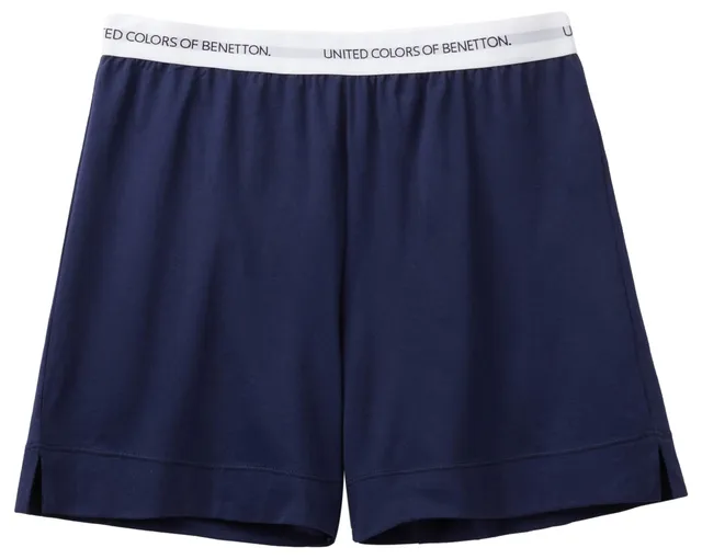 Benetton Shorts Pigiama Donna XS Blu Notte jersey