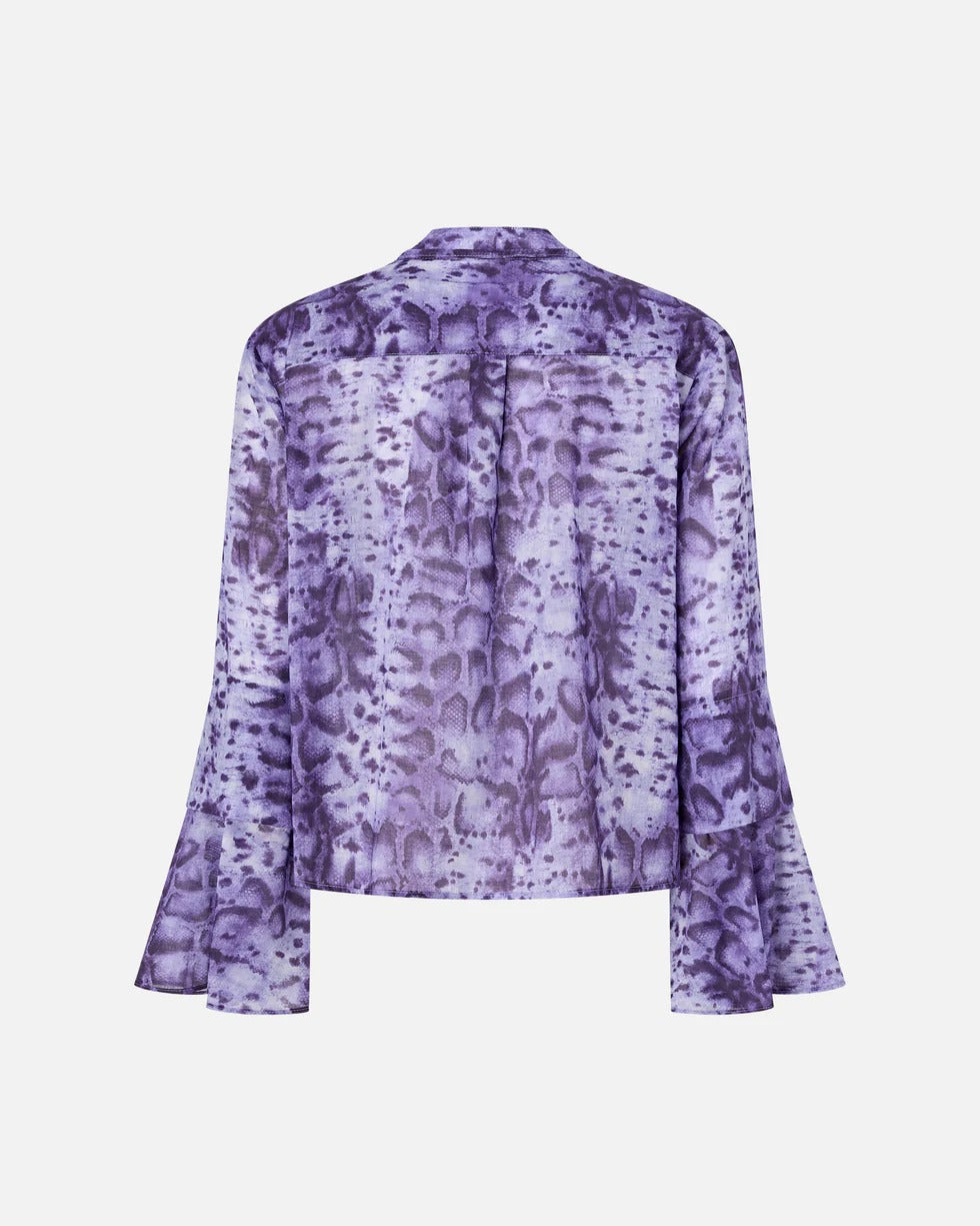 Pinko Caracalla 106880 A3AP blusa viola pitonata