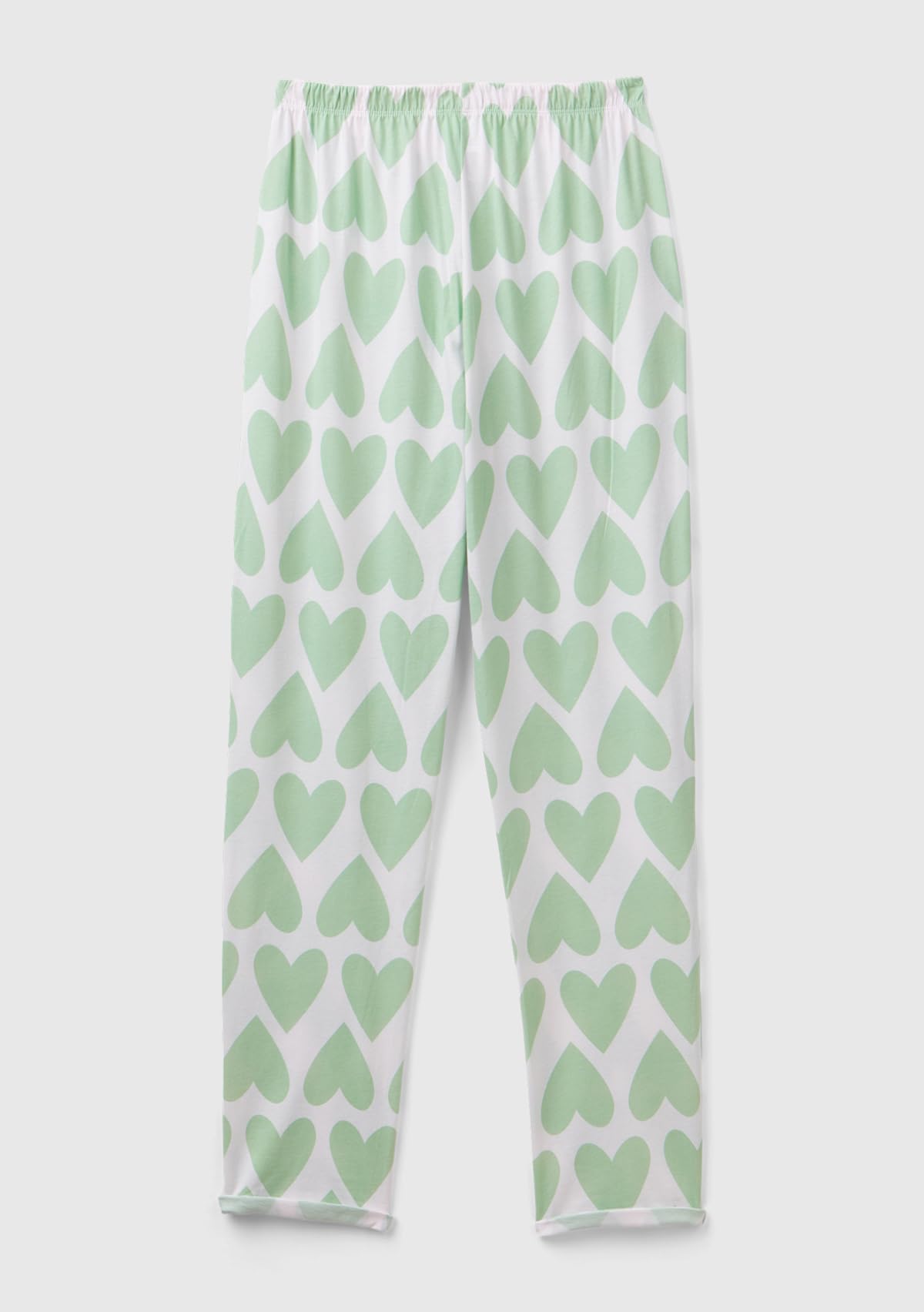 Benetton 3MR73F03H Pantalone Pigiama Donna Cotone Green