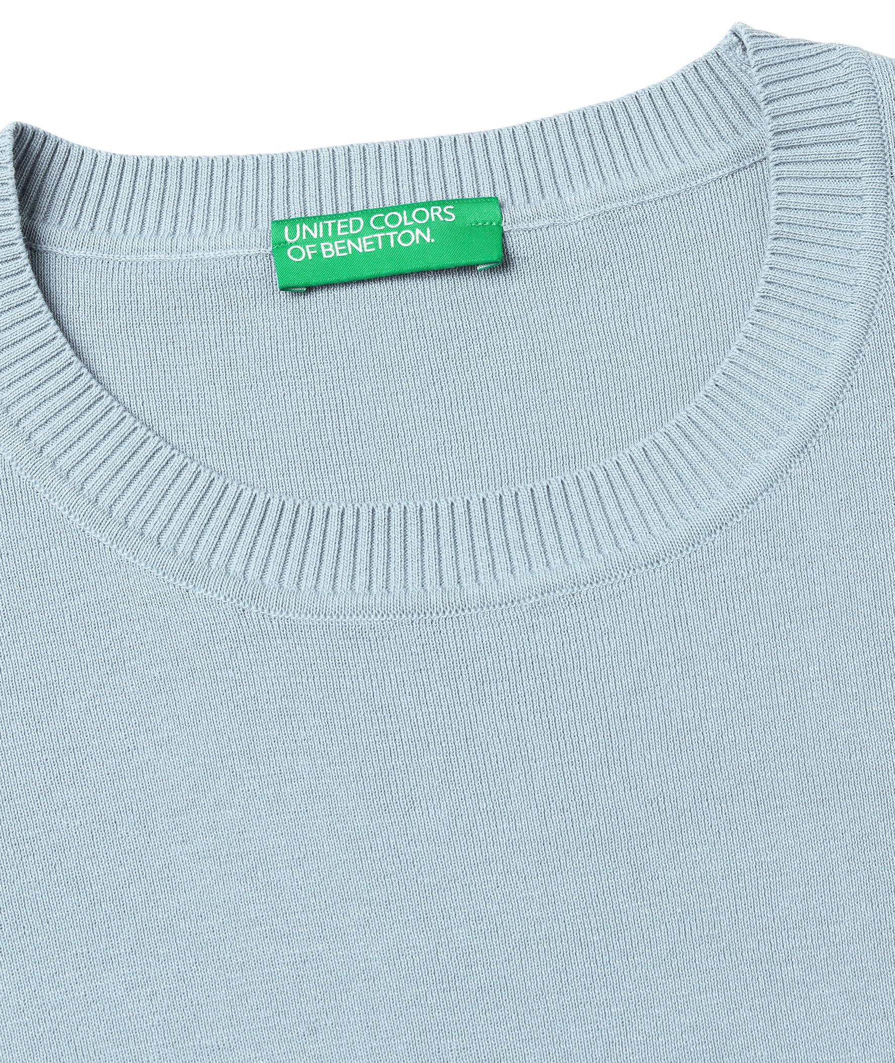 Benetton Maglia Donna Girocollo Manica Corta Regular