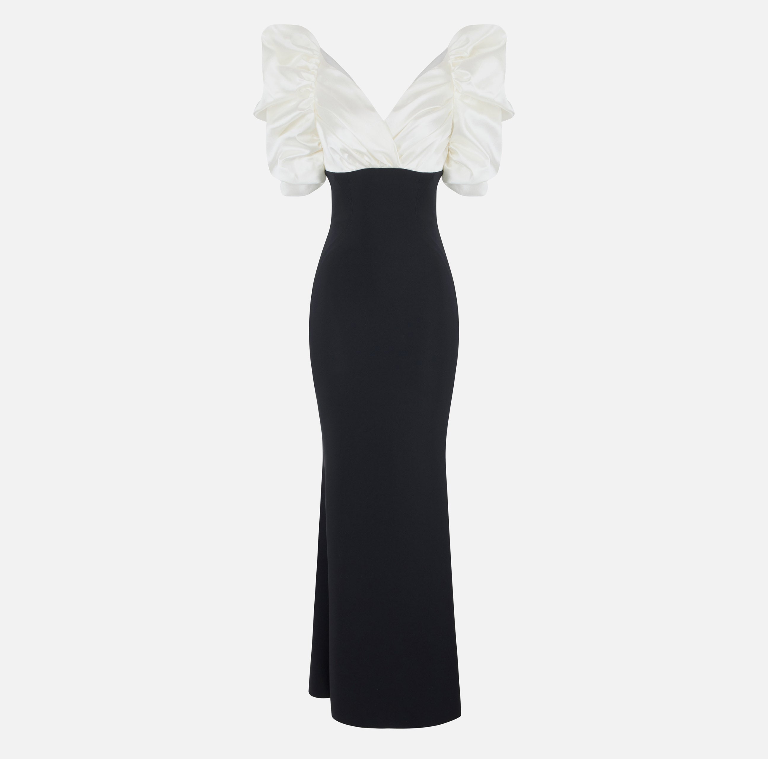 Elisabetta Franchi ABR0967E2 Abito Avorio Nero gazar