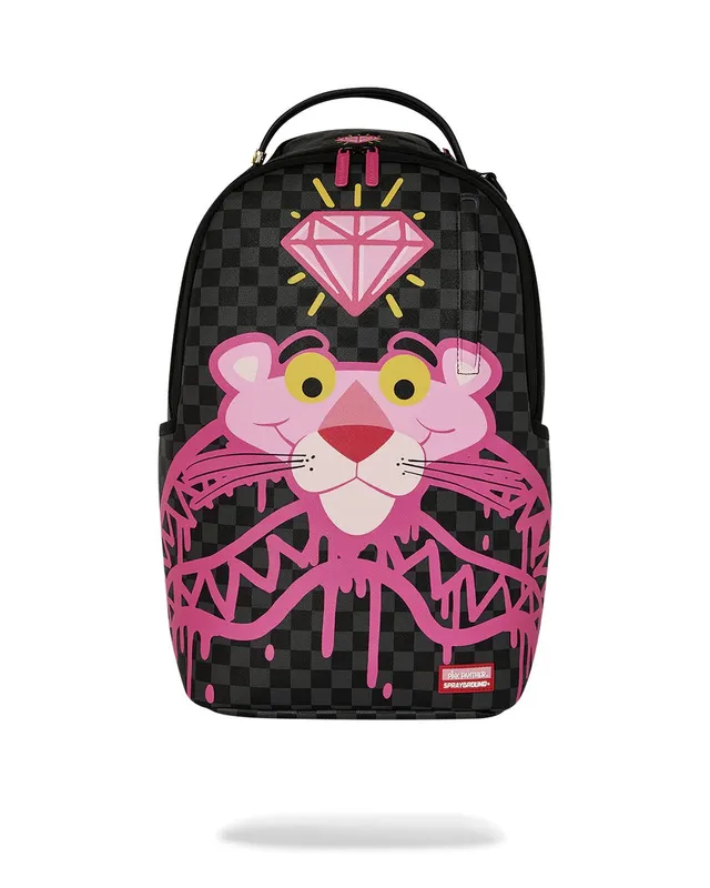 Sprayground Pink Panther Drippy Diamonds zaino nero rosa PVC