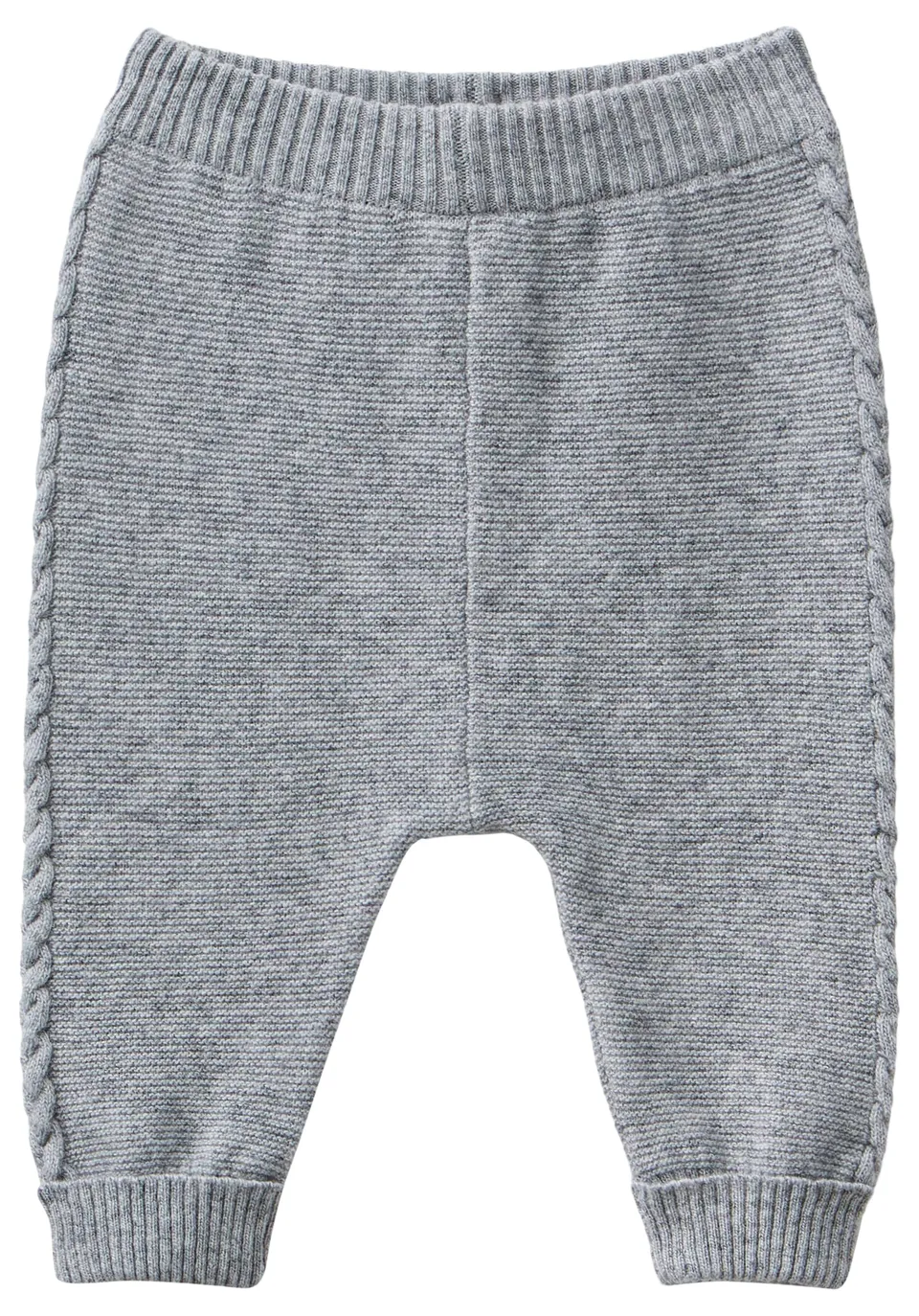 Benetton Pantaloni bimbi trecce taglia 50 grigio rosa