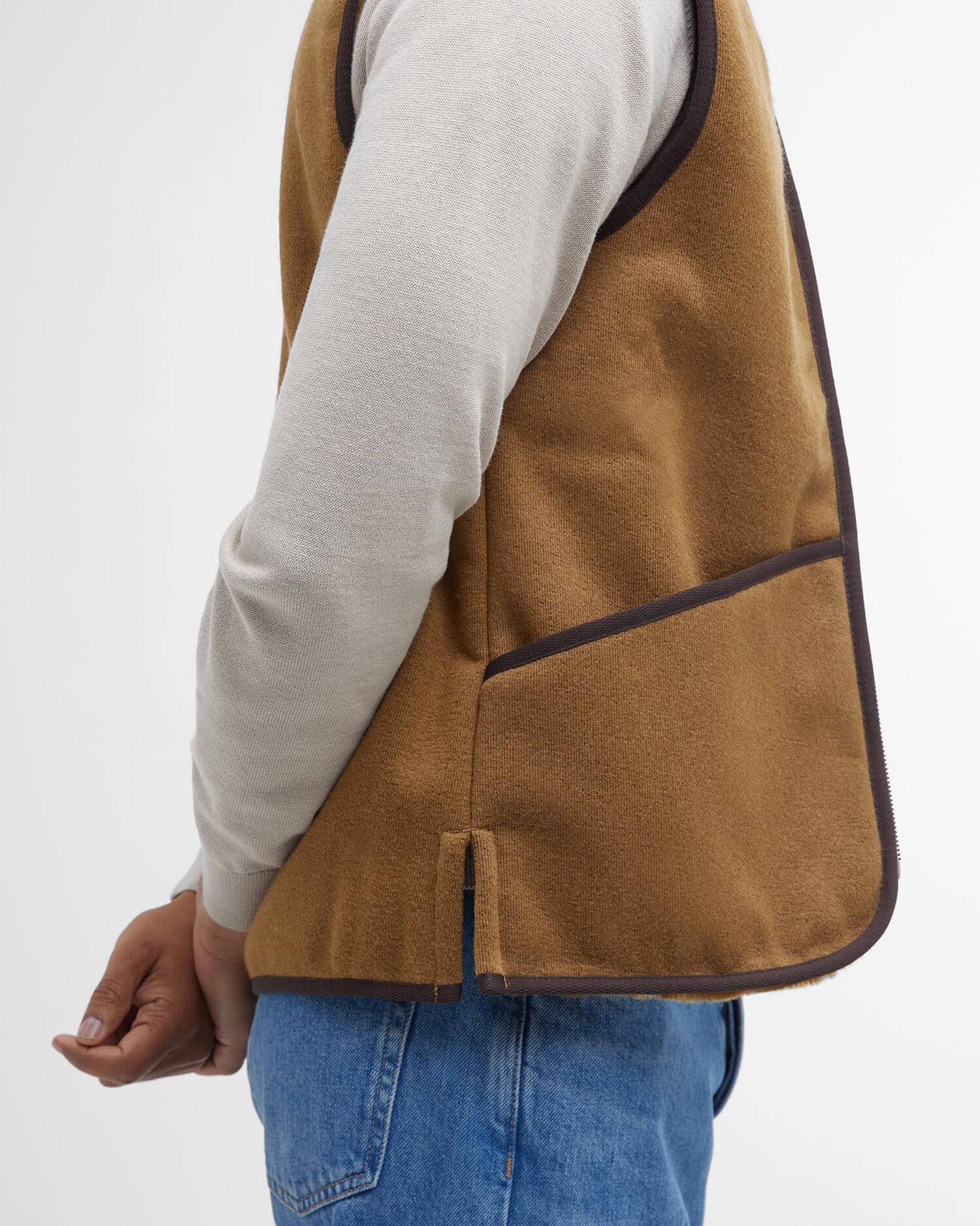 Barbour MLI0004 gilet pile marrone Classic Brown