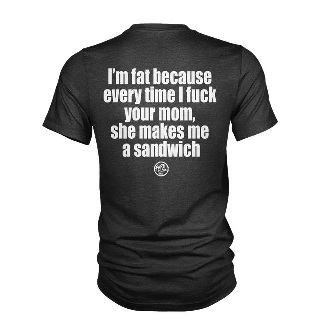Pure Trash Mens T-Shirts I'm Fat maglietta effetto vintage
