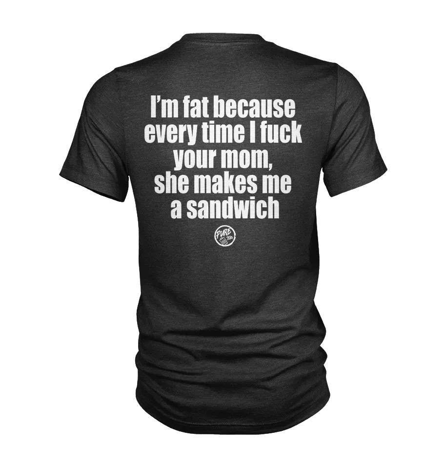 Pure Trash Mens T-Shirts I'm Fat maglietta effetto vintage