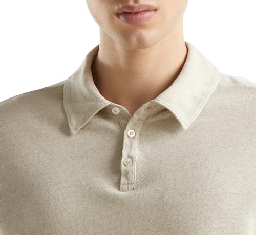 Benetton 39ivu300y Polo Uomo XS Misto Lino Regular