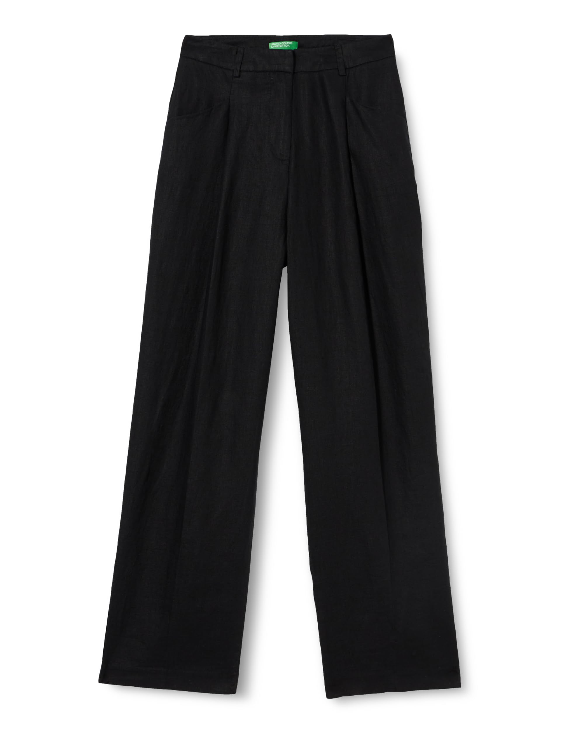 Benetton 4AGHDF05W Pantaloni Donna Lino Vita Regular