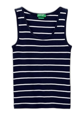 Benetton 339pdh018 Canotta Donna Costina Blu XS