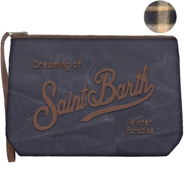 MC2 Saint Barth Aline Wax 00165M pochette nylon navy/marrone