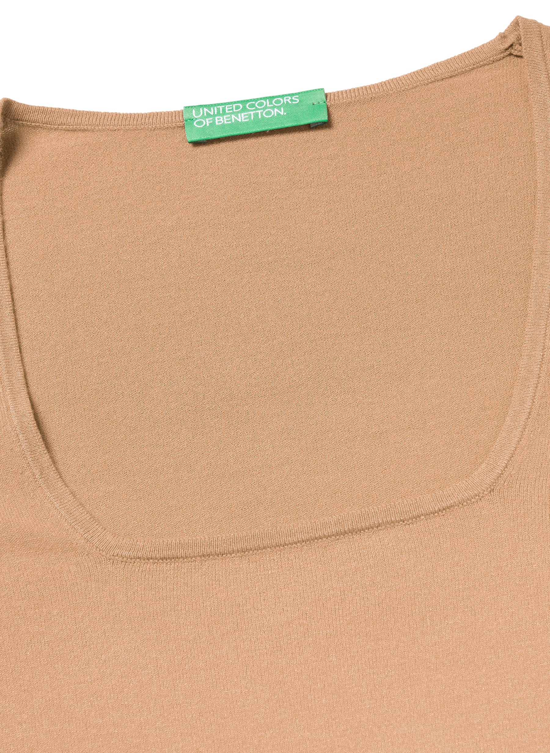 Benetton Maglieria Maglia G/C M/L Scollo Quadrato Viscosa Regular