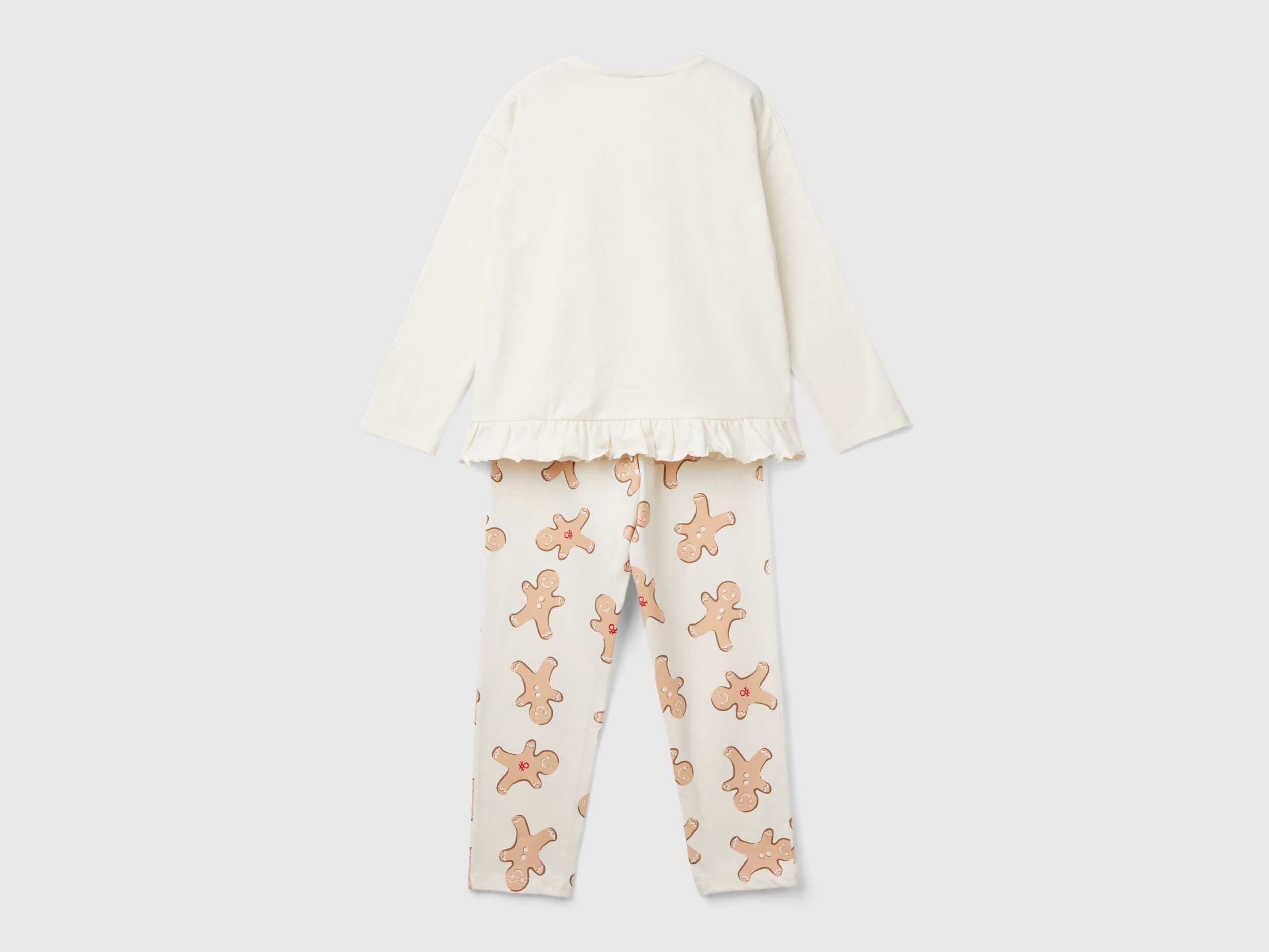 Benetton pigiama bambina 90 cotone manica lunga stampa
