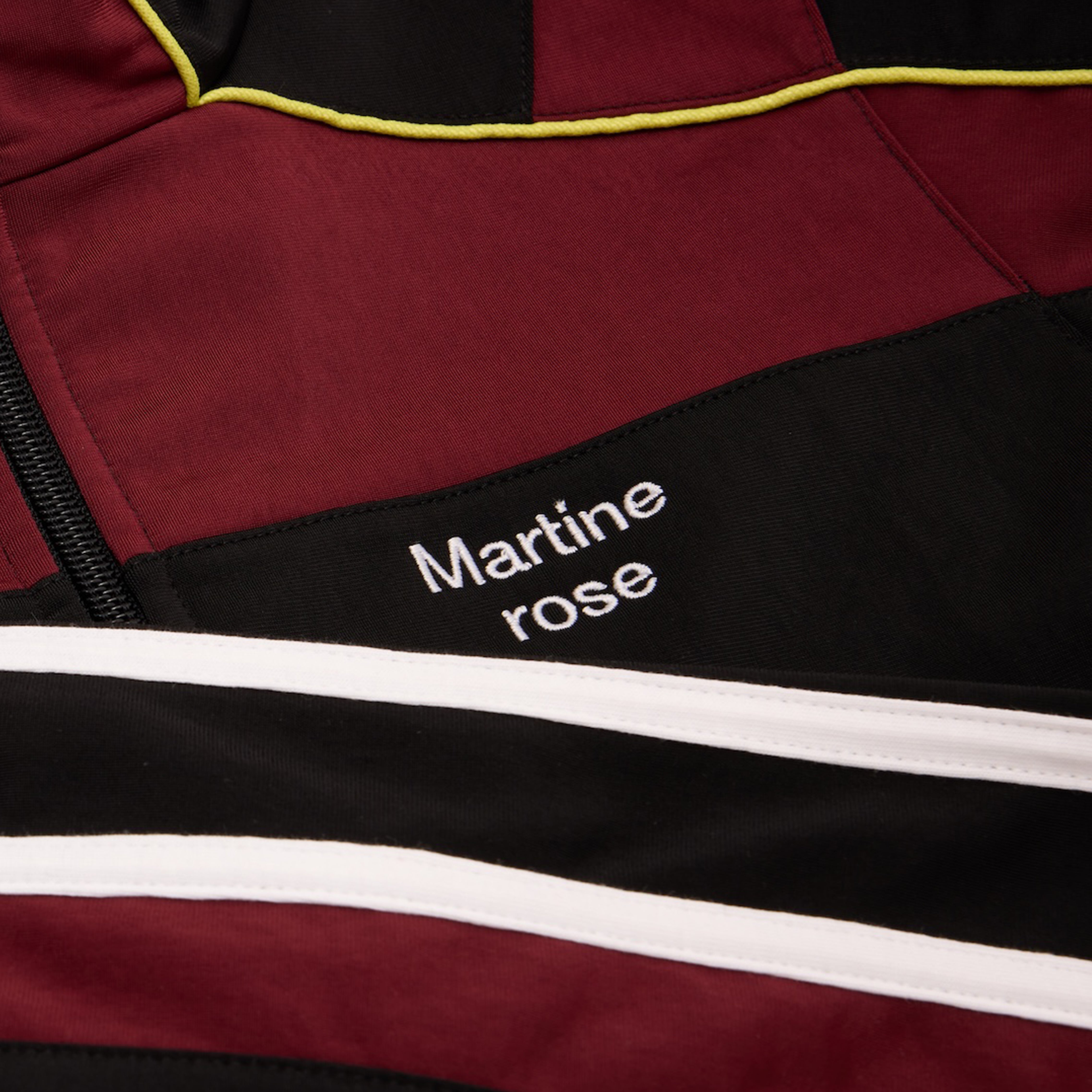 Martine Rose Shrunken Track Jacket giacca Black Burgundy