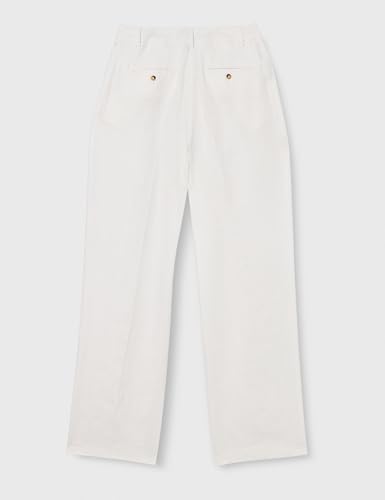 Benetton 4AGHDF05W Pantaloni Donna Lino Vita Regular