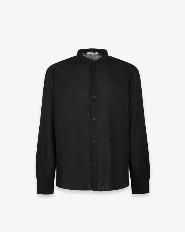 Hinnominate HMABM01550 Camicia Uomo Nero Lino Coreana