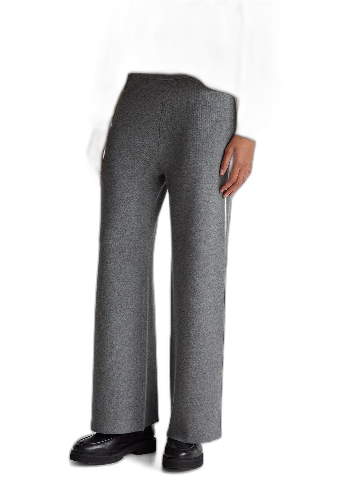Benetton 17q3df013 Pantaloni Maglia Donna Blu XXS
