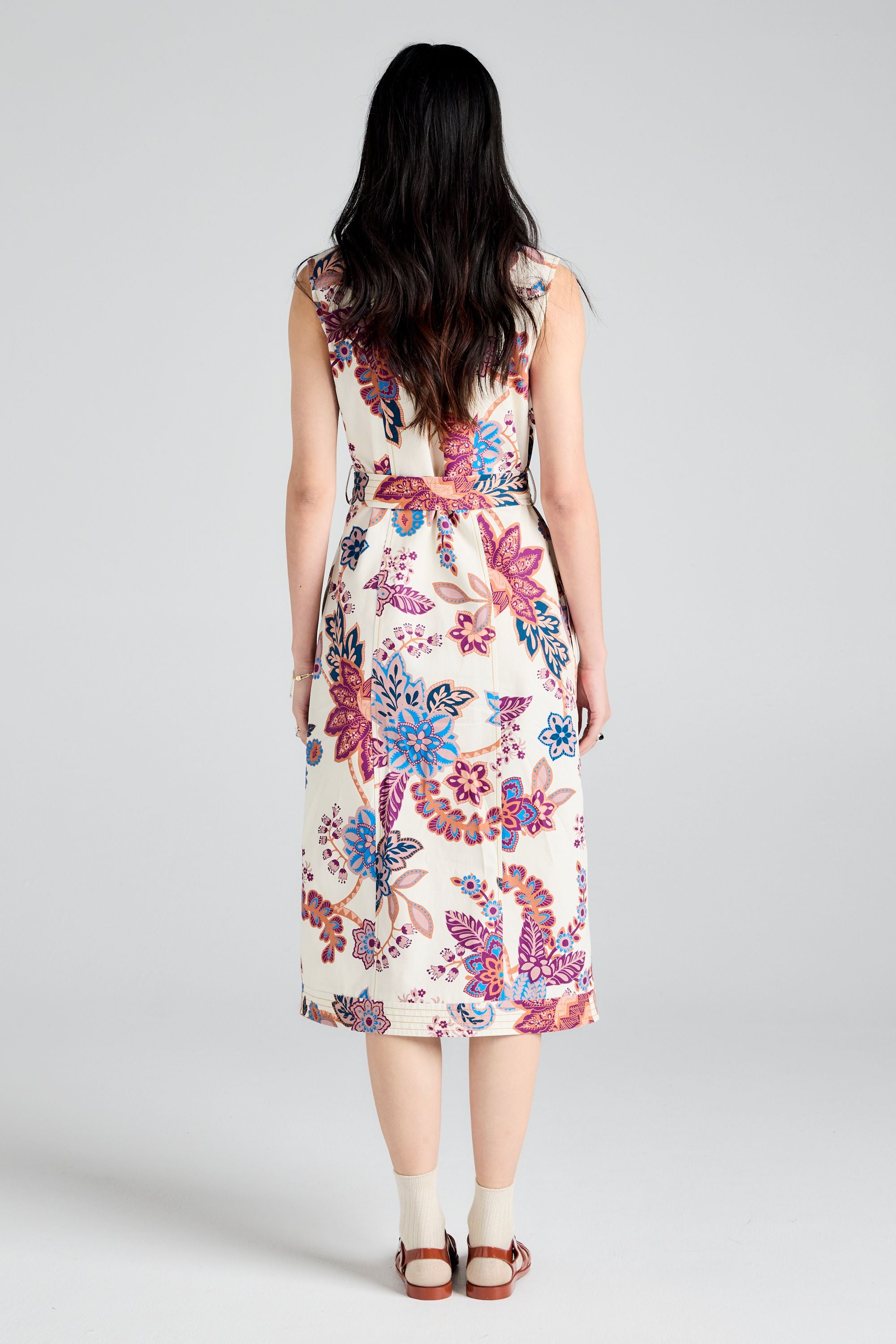 Karen Walker Odette Dress vestito cream multi floreale