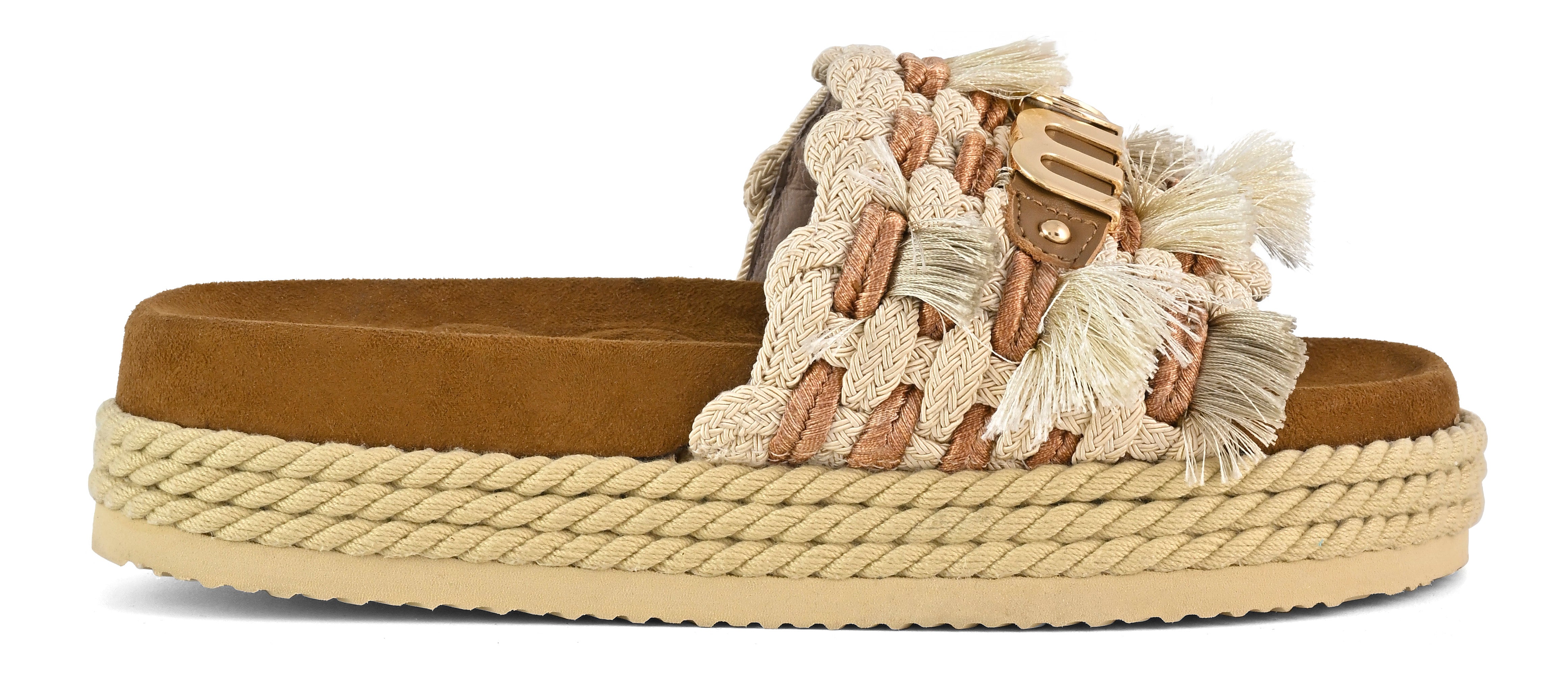 Mou Monoband SW451008K sandalo donna beige corda