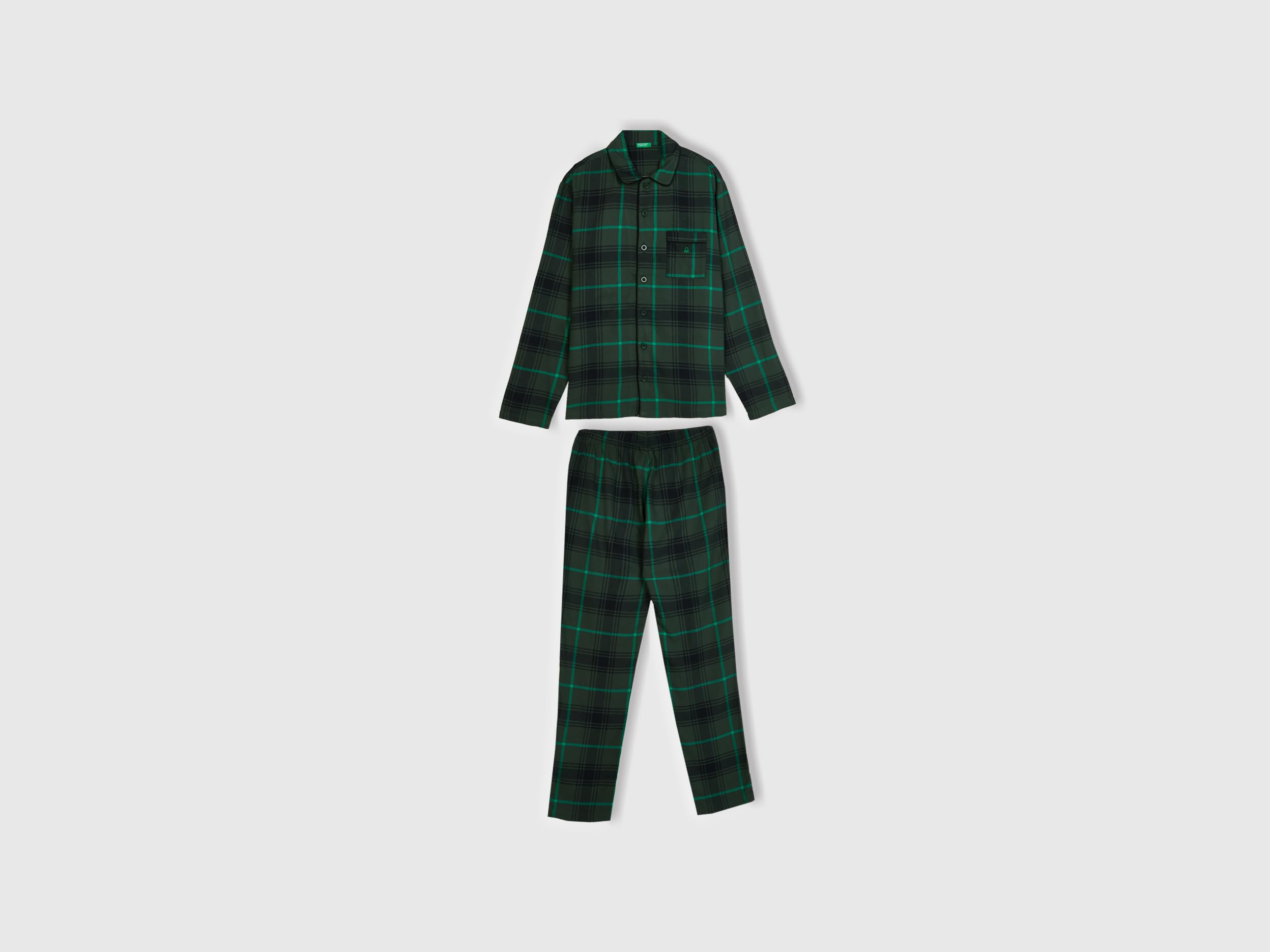Benetton 43UL4P00A Set Pigiama Uomo S Flanella