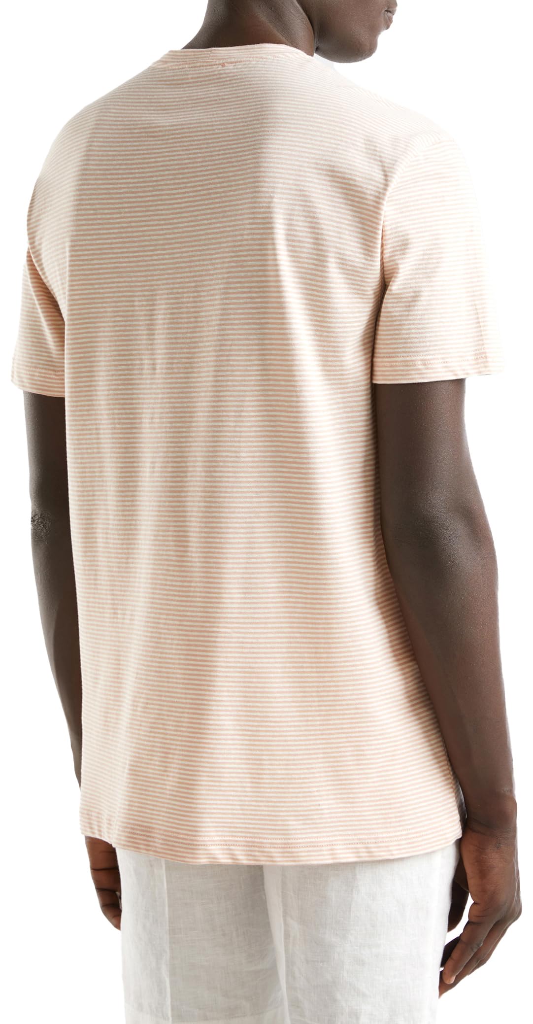 Benetton T-shirt Uomo maglietta cotone Rosa 64w taschino