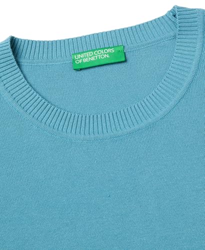 Benetton Maglieria 1C19D10FV Maglione Girocollo Blu XXS