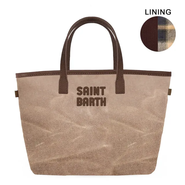 MC2 Saint Barth City Bag Mini Wax Borsa Nocciola Nylon