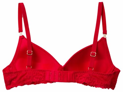 Benetton 3LEG1R027 Reggiseno Donna Imbottito Rosso XS