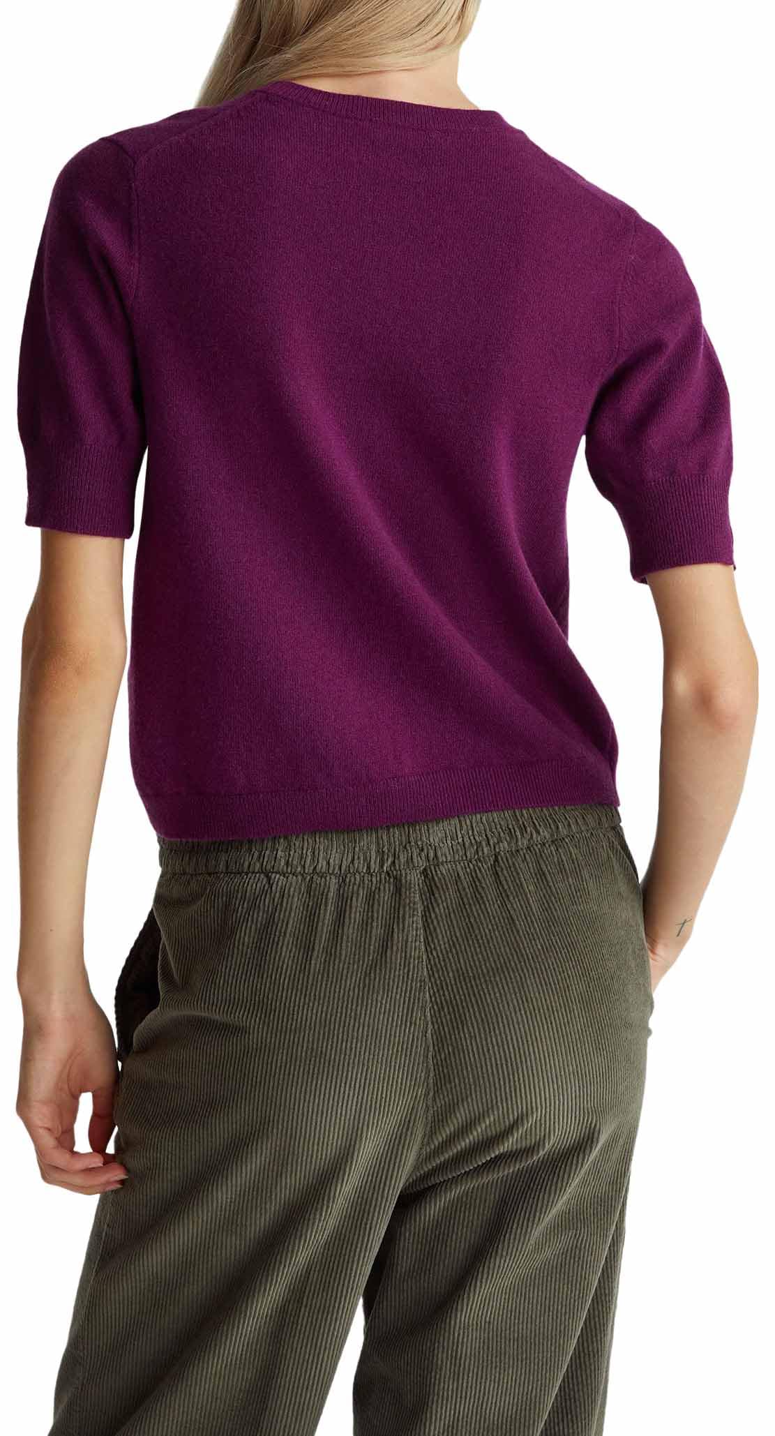 Benetton 103me5014 cardigan donna viola righe