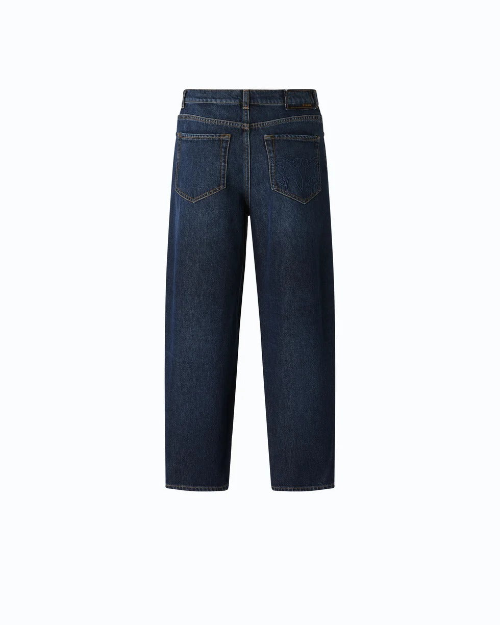 Pinko Estelle Egg 103857 Jeans Denim Blu Scuro Balloon