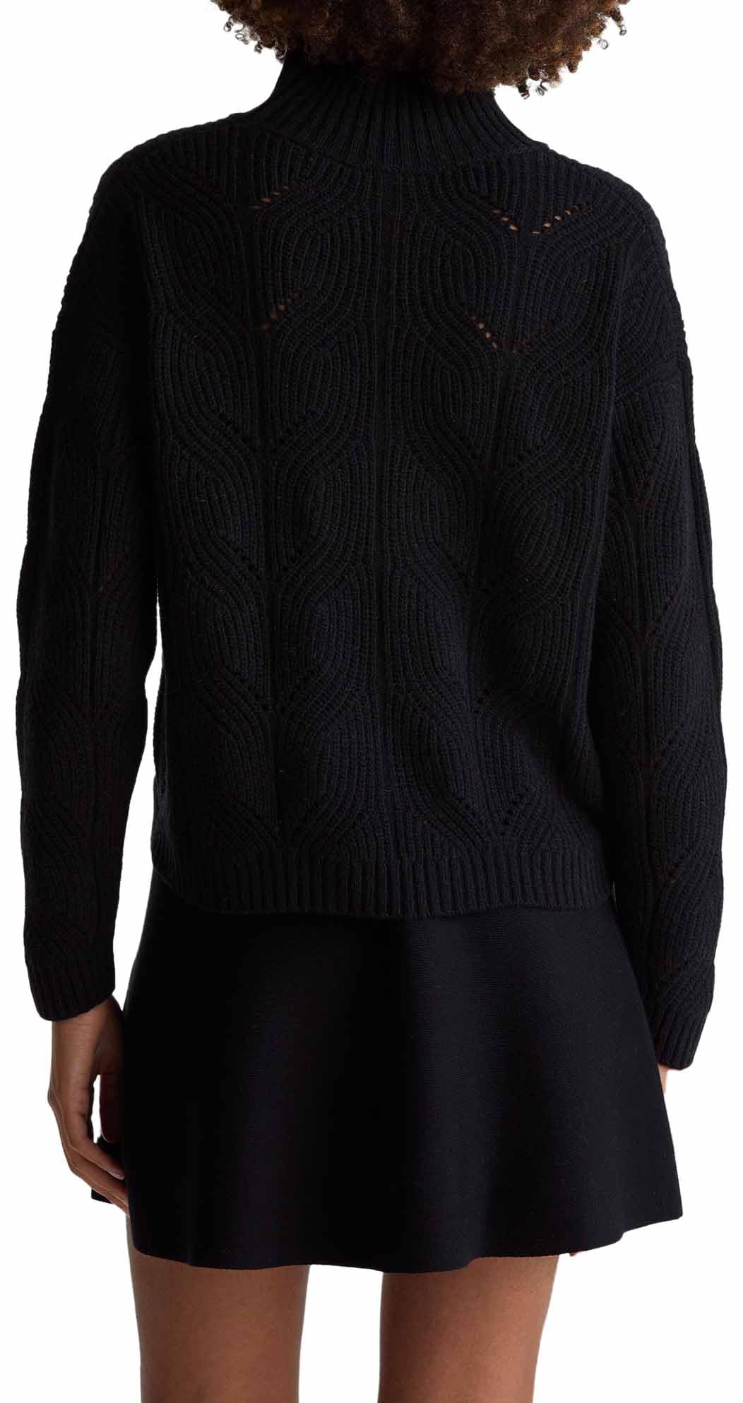 Benetton Maglieria 1fdfd10f2 Maglia Donna Collo Alto Nero Inglese