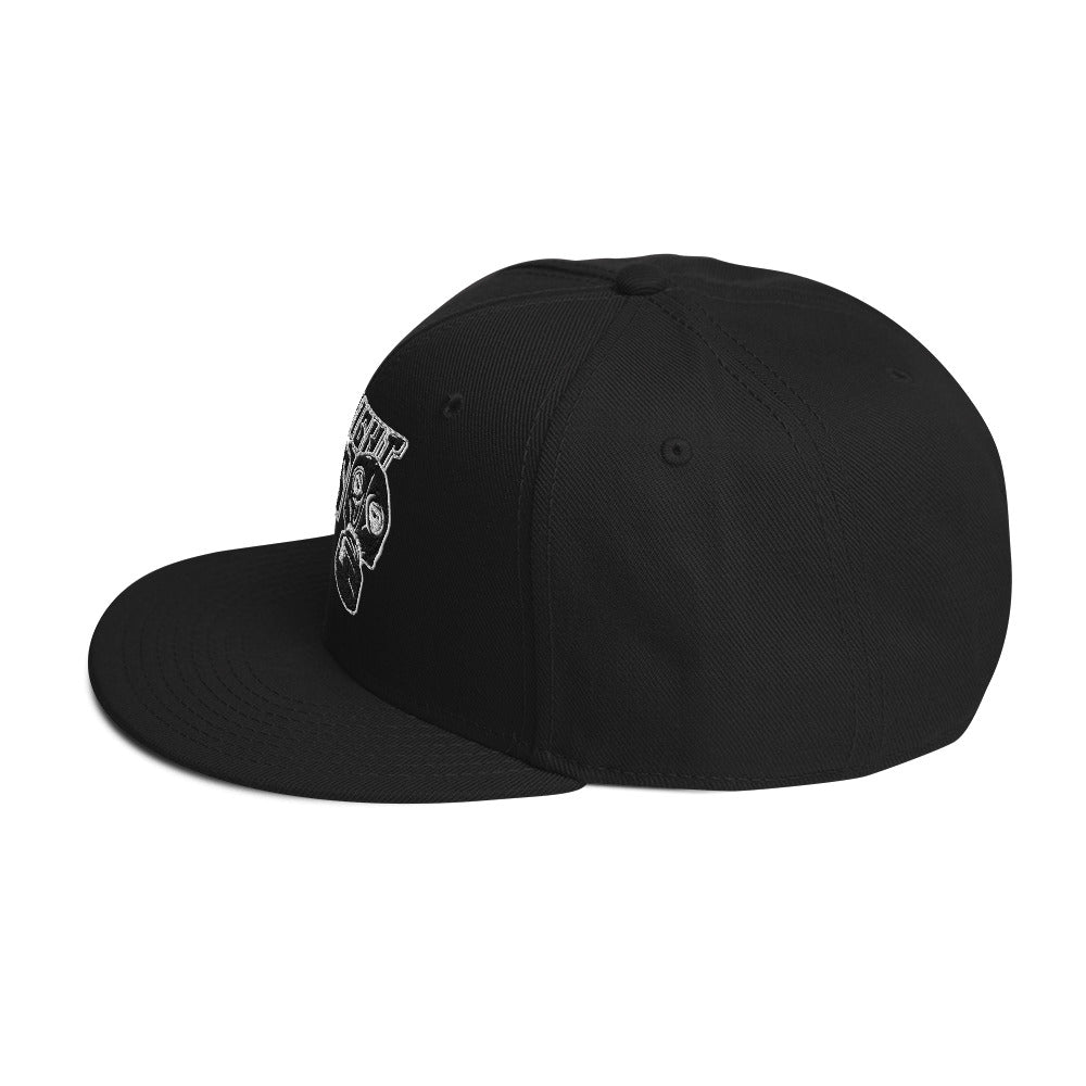 Pure Trash Straight Gas snapback cappello nero visiera piatta