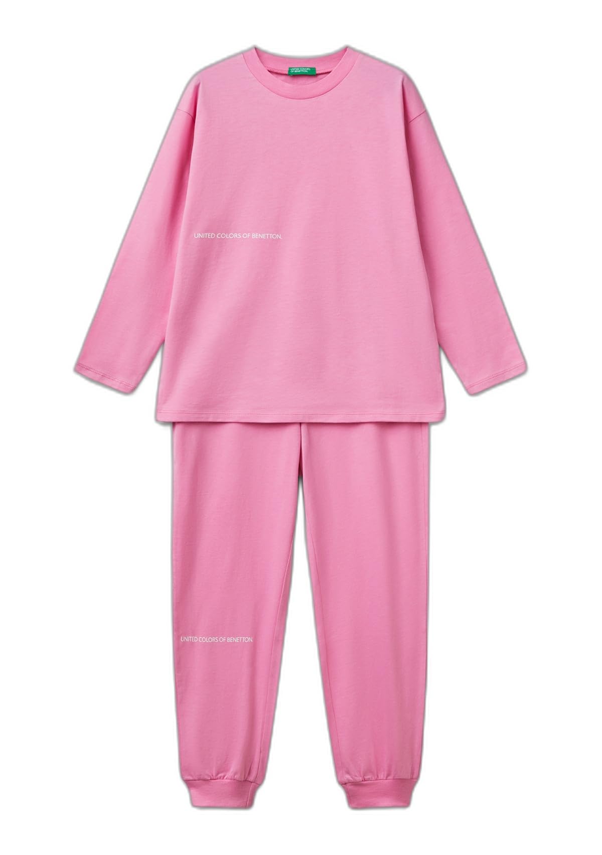 Benetton 30960p08d Pigiama Bambini Blu Cotone 90