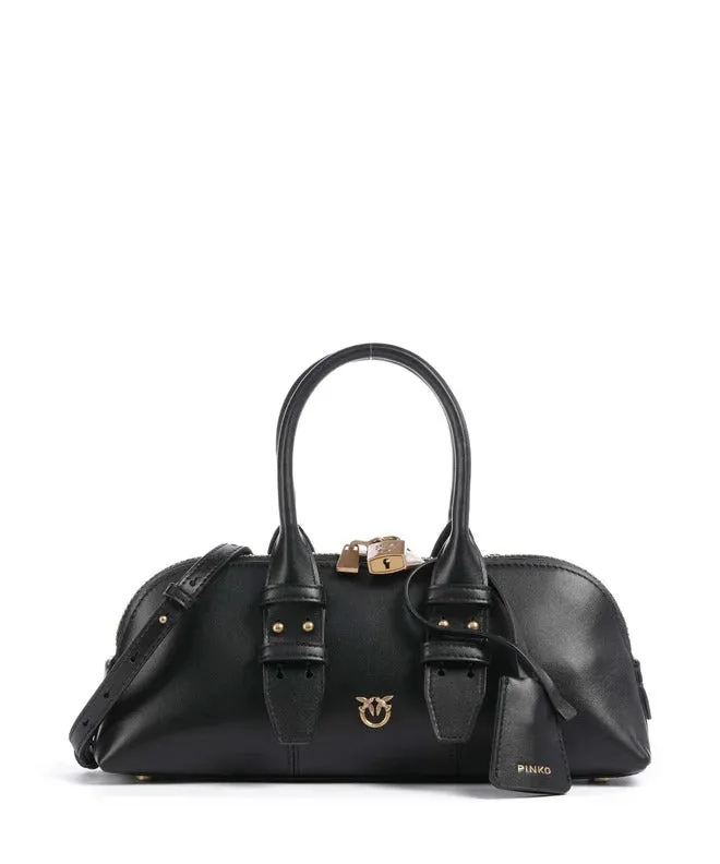 Pinko Bowling Escape 105334 A0QO Borsa Nero Oro Pelle