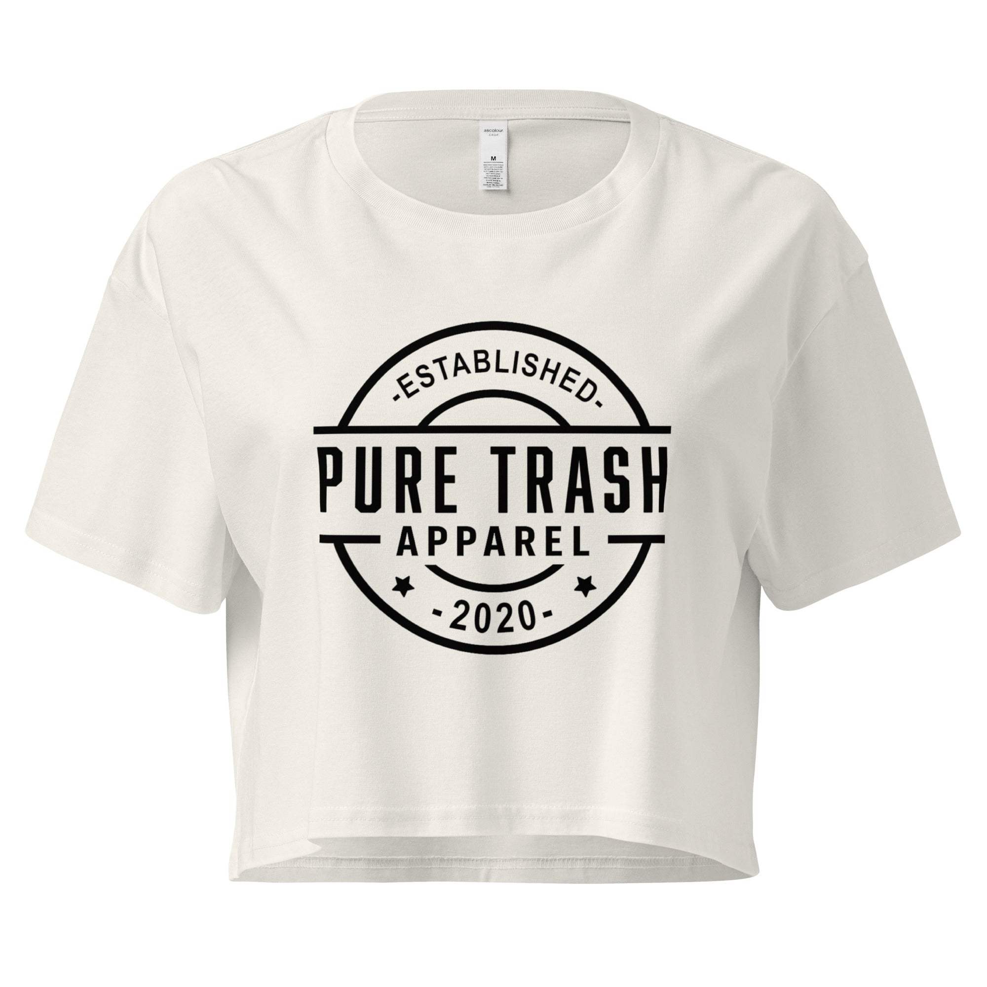 Pure Trash Collection Established Crop Top Donna Bone M cotone