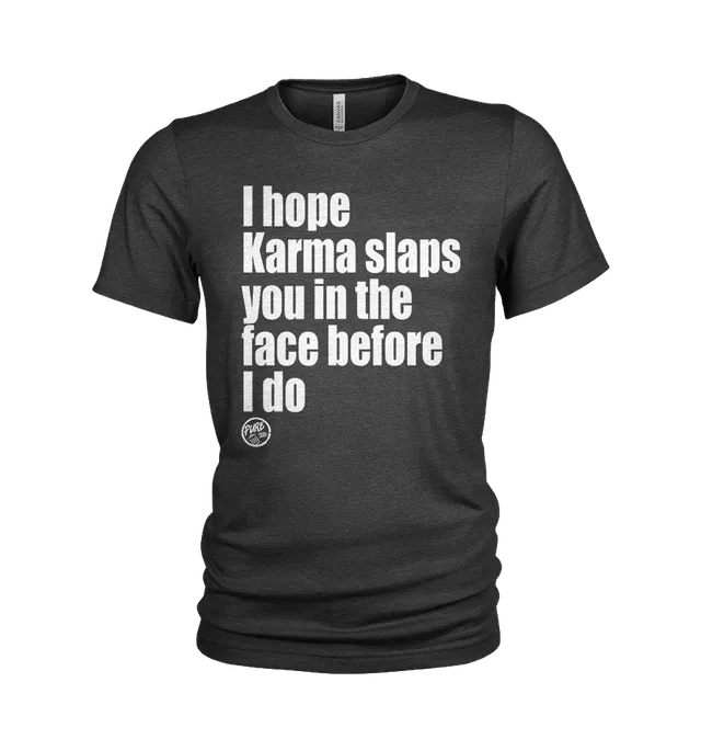 Pure Trash Karma Slaps maglietta uomo nero triblend