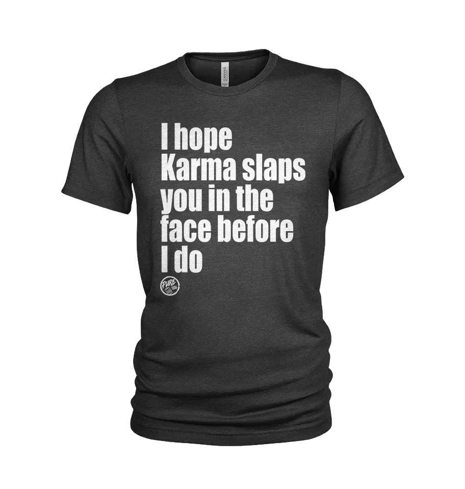 Pure Trash Karma Slaps maglietta uomo nero triblend