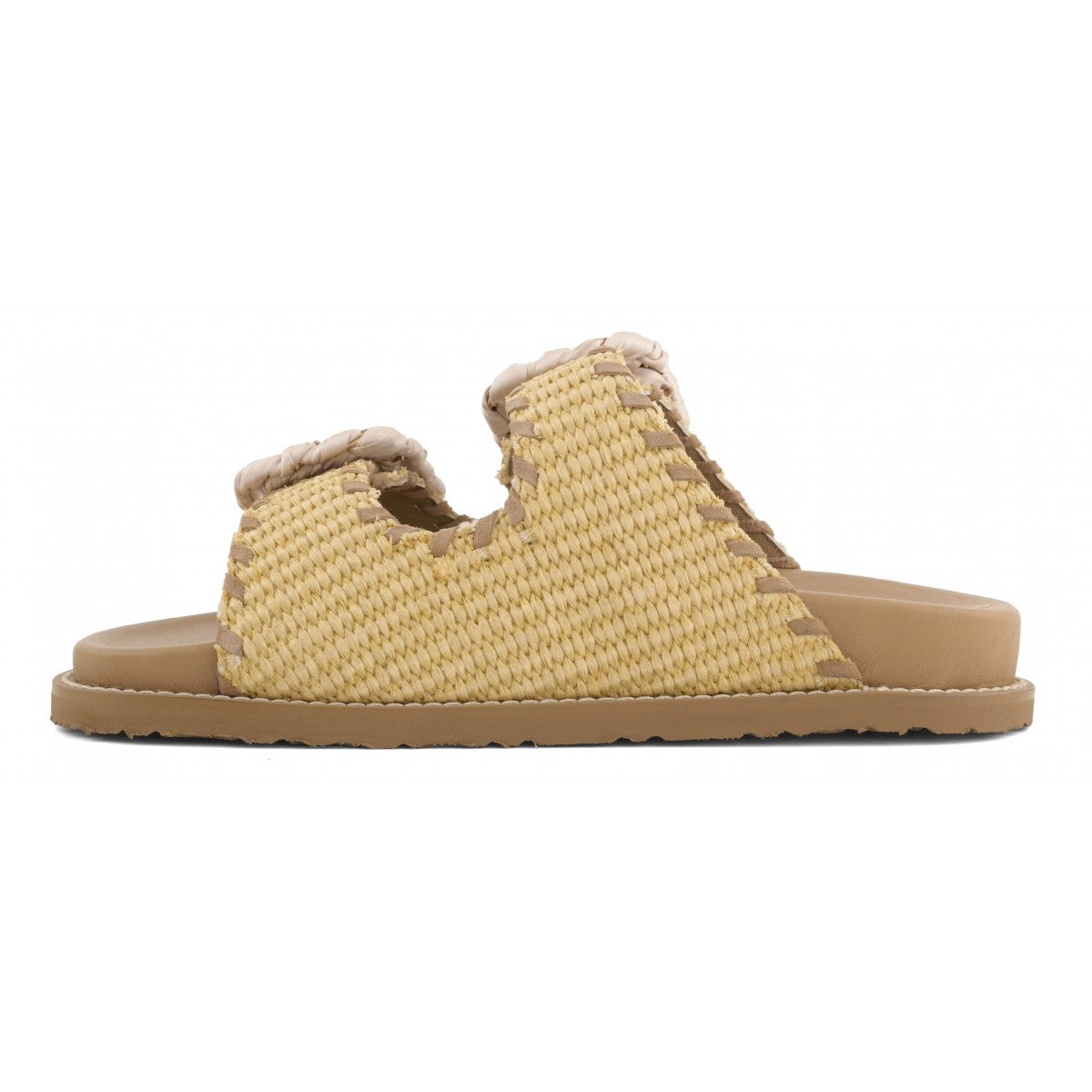 Coral Blue CB.K226 02 Sandalo Raffia Natural Pelle