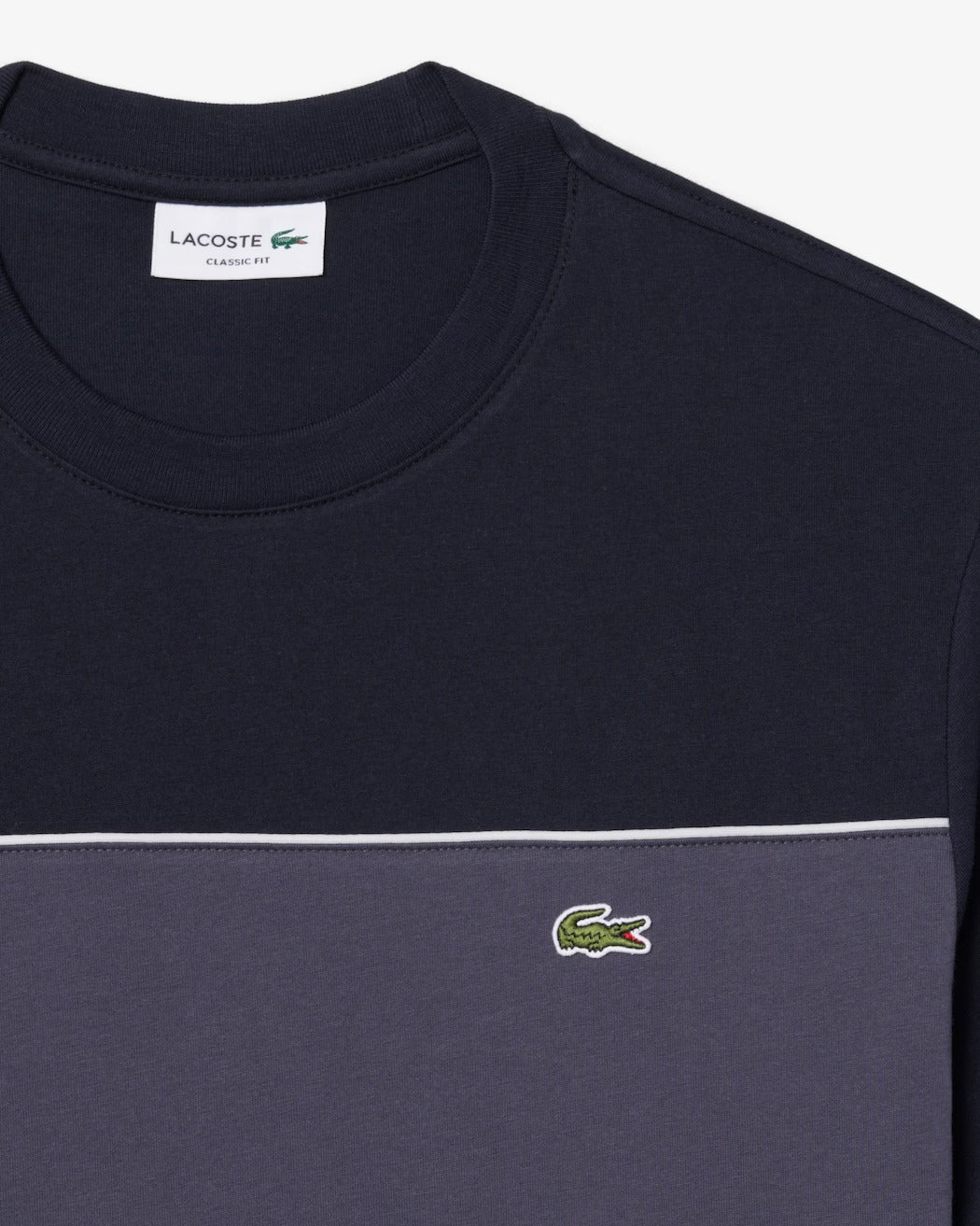 Lacoste TH0896 t-shirt noir gris cotone color block