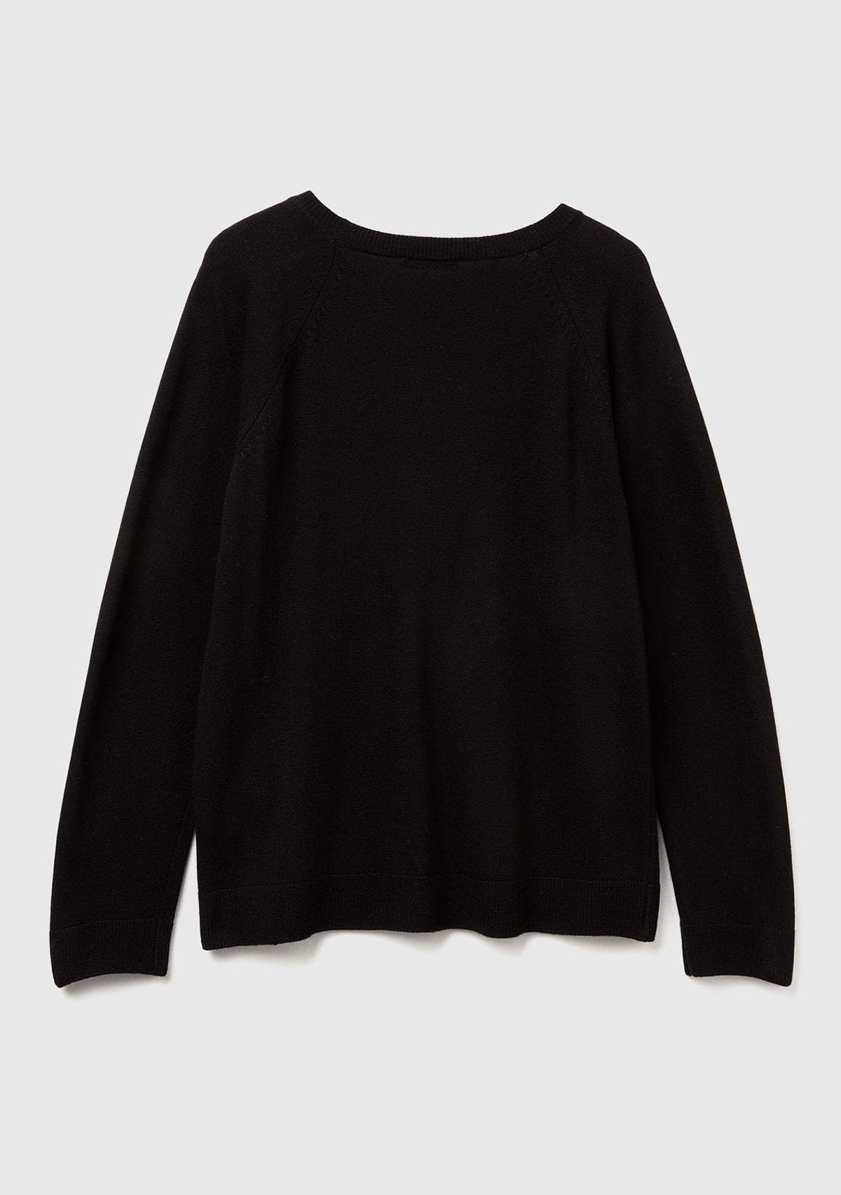 Benetton 1035d1p17 Maglia Donna Manica Lunga Nero
