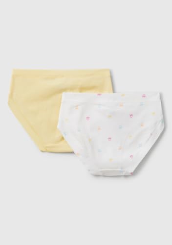 Benetton Set 2 Slip bambina cotone organico allover
