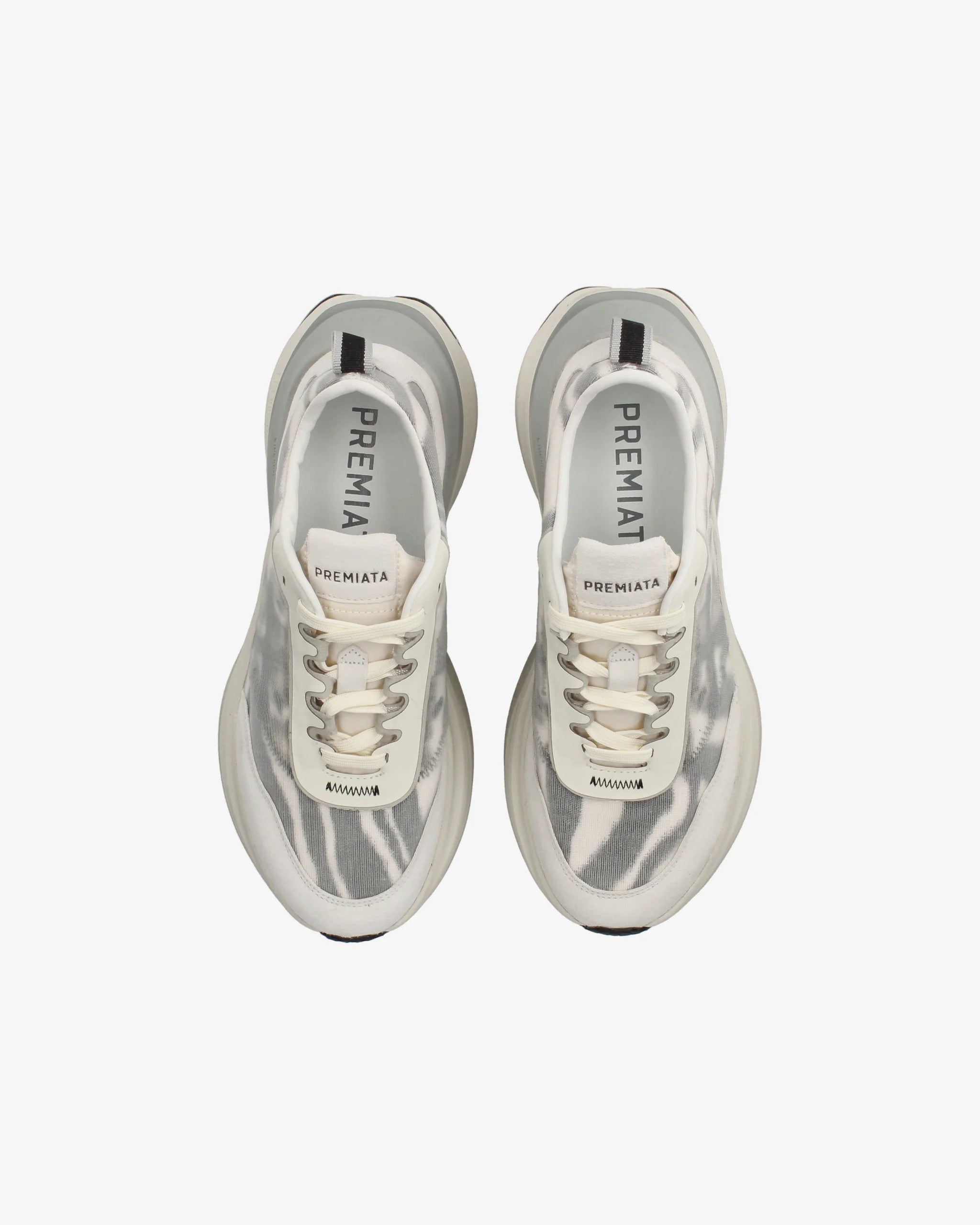 Premiata Hill 7507 Sneakers Donna Bianco Grigio Suede