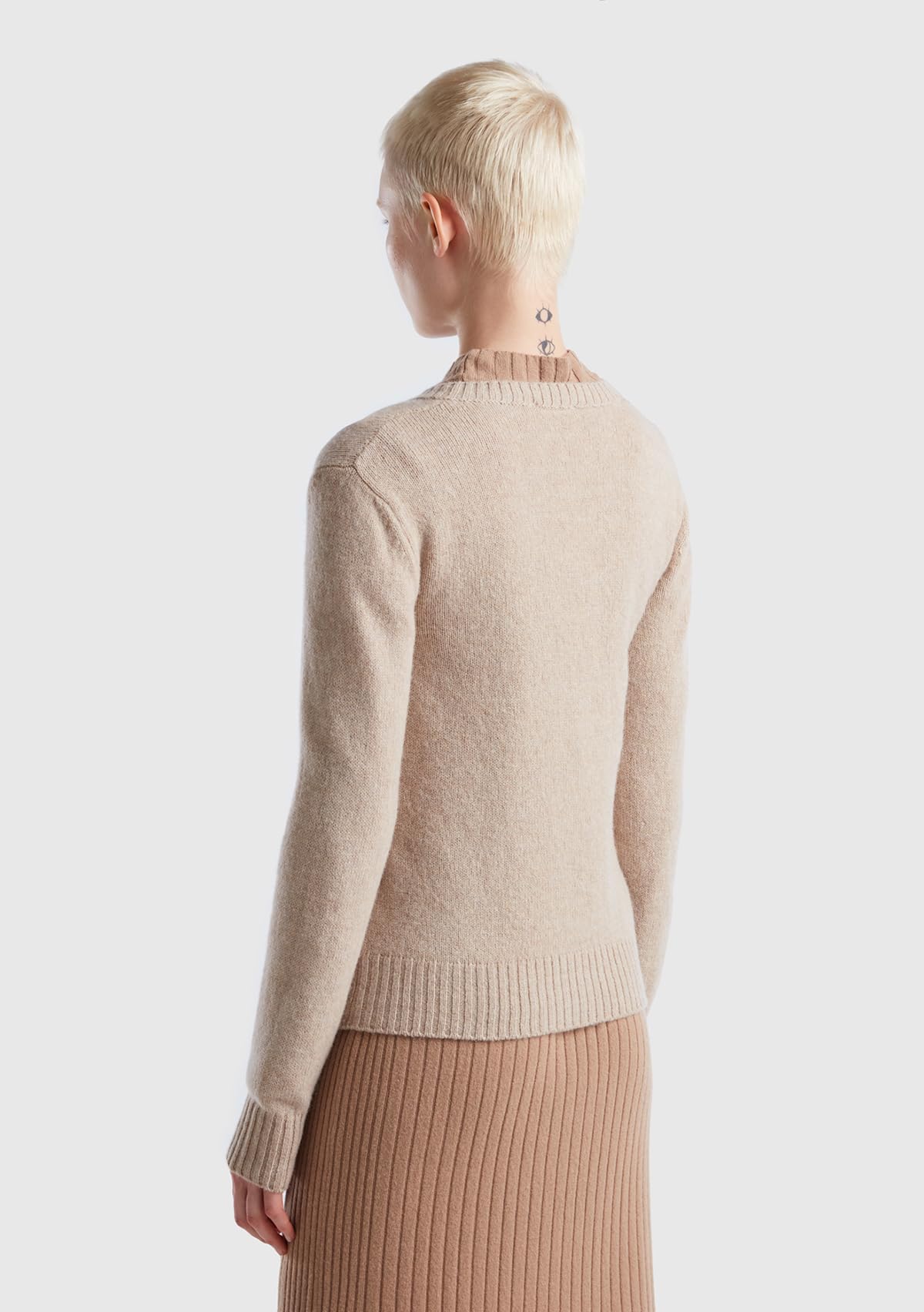 Benetton Coreana 103me500l Cardigan Donna Shetland Regular