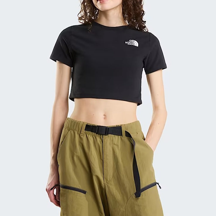 The North Face NF0A55AO t-shirt donna nera corta cotone