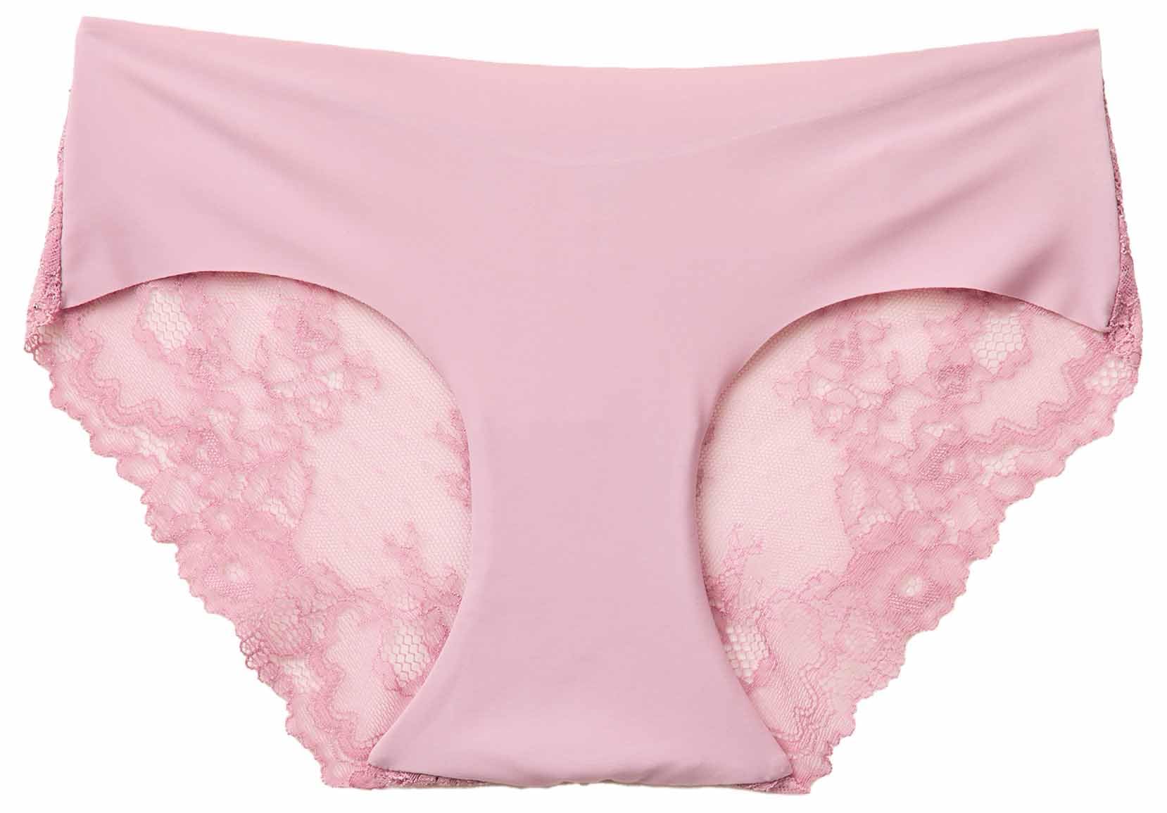Benetton Slip 3LEG1S02M Microfibra Pizzo Marrone Donna