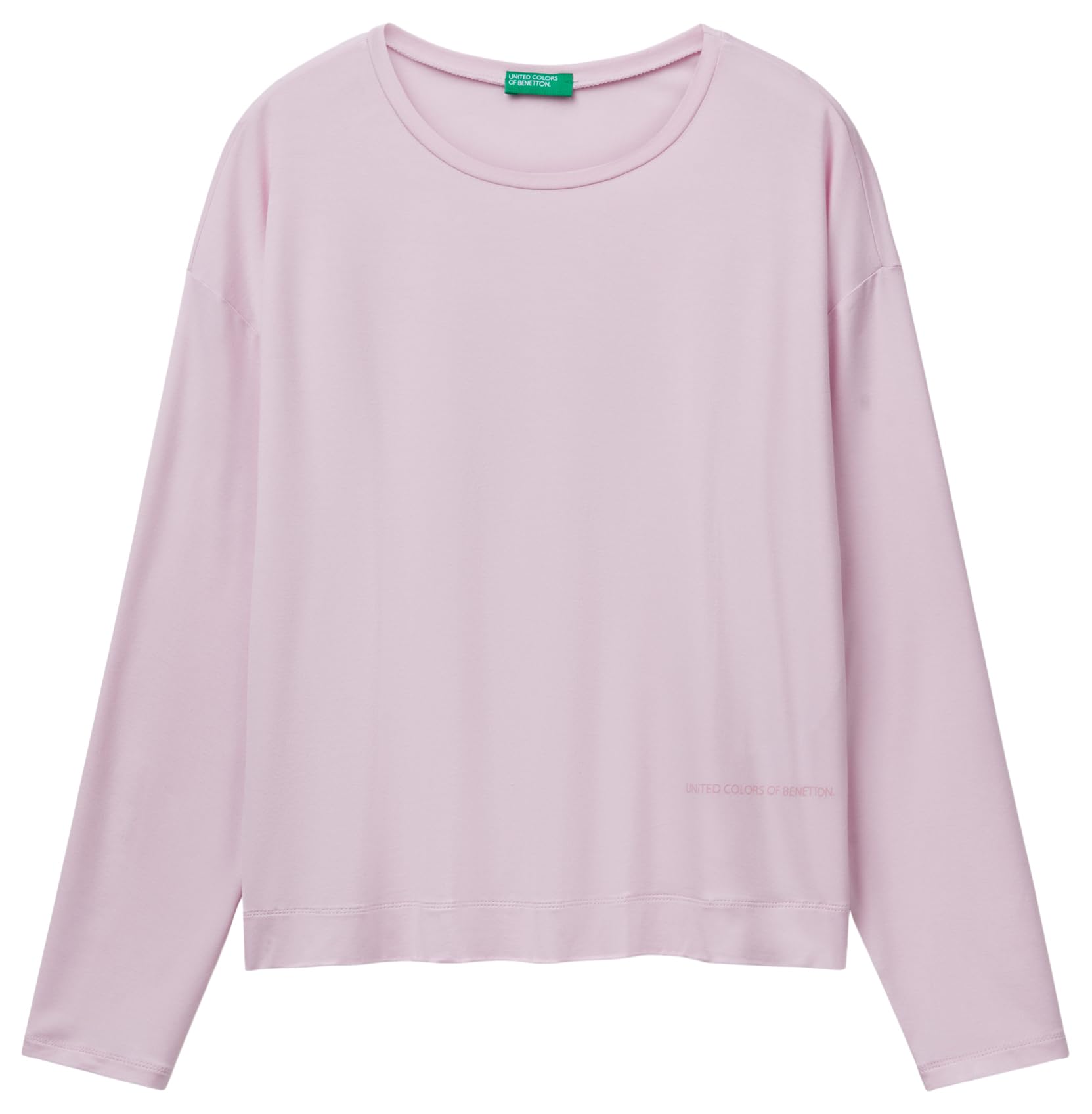Benetton 36mx3m07b Maglia Pigiama Donna Rosa Modal S